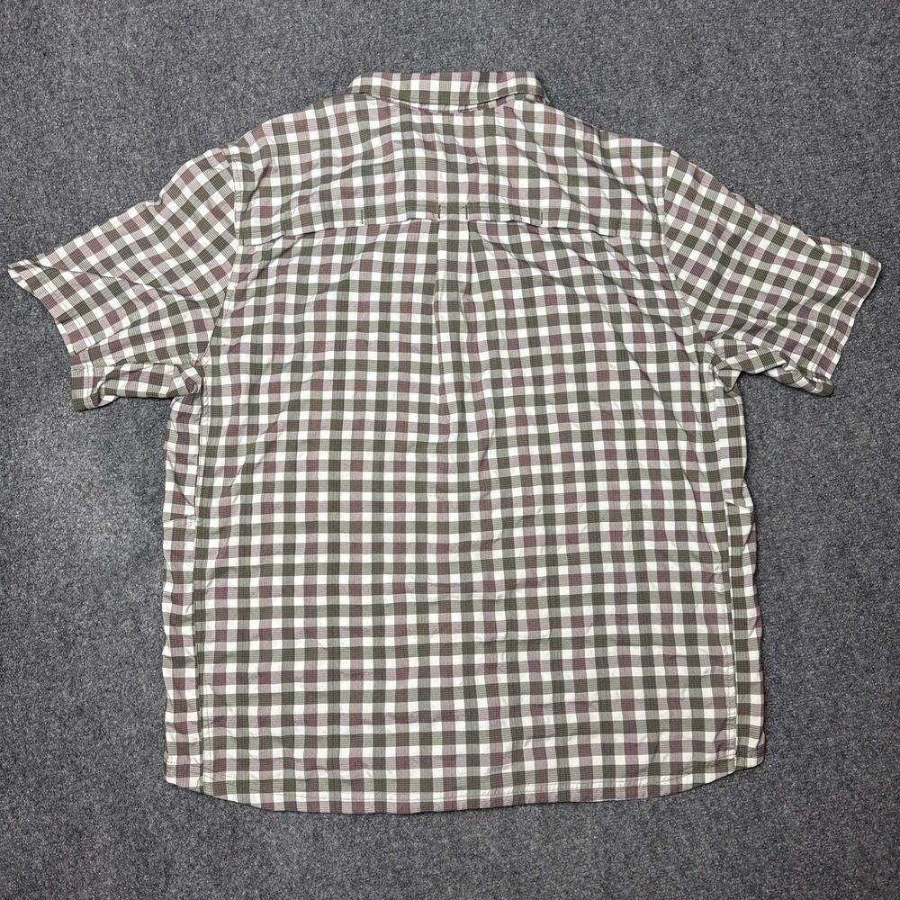 REI  Co Op Men’s XL Short Sleeve Shirt Fishing Outdoors Burgundy Gray Vented - Picture 3 of 7